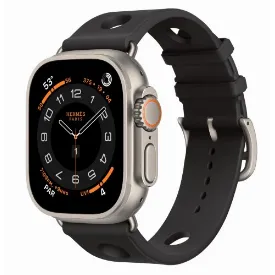 Часы Apple Watch Hermes Ultra 3, 49 мм, Natural Titanium Noir Scub’H Diving
