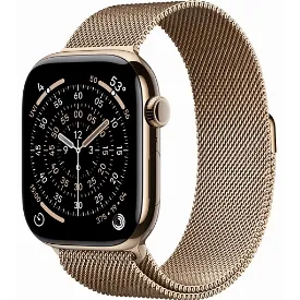 Умные часы Apple Watch Series 11 46 мм, Gold Titanium Case Gold Milanese Loop, S/M