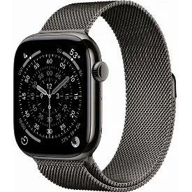 Умные часы Apple Watch Series 11 46 мм, Slate Titanium Case Slate Milanese Loop, M/L
