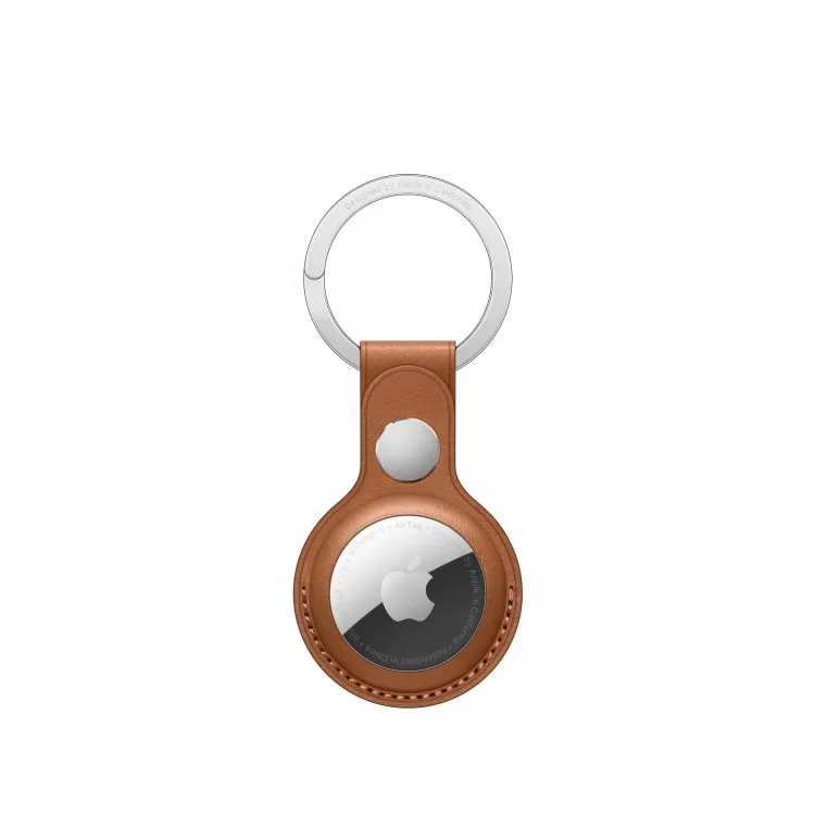 Apple AirTag Leather Key Ring MX4M2, Saddle Brown, коричневый