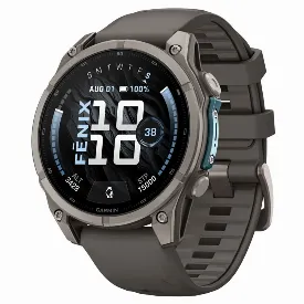 Умные часы Garmin Fenix 9, 47 мм, AMOLED Titanium Pebble Gray