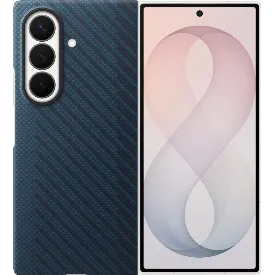 Чехол Galaxy Z Fold 8 Ultra Carbon Blue Magnet Case