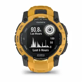 Умные часы Garmin Instinct 3, 50 мм, Solar Sunburst, желтый