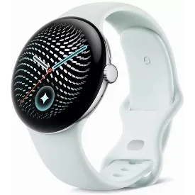 Смарт-часы Google Pixel Watch 5 41 mm WiFi, Polished Silver/Fog, Голубой