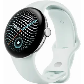 Смарт-часы Google Pixel Watch 5 45 mm WiFi, Polished Silver/Fog, Голубой