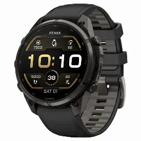 Умные часы Garmin Fenix 9 Pro, 47 мм, AMOLED Carbon Gray DLC Titanium Black / Pebble Gray