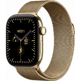 Умные часы Apple Watch Series 12 46 мм, Radiant Gold Titanium, Radiant Gold Milanese Loop, S/M
