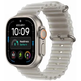 Часы Apple Watch Ultra 4 49 мм, Natural Titanium Translucent Gray Ocean Band