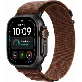 Часы Apple Watch Ultra 4 49 мм, Black Titanium Burgundy Alpine Loop (S)
