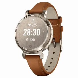 Умные часы Garmin Lily 2 Classic, Cream Gold/Tan Leather Band