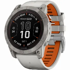 Умные часы Garmin Fenix 7X Pro Sapphire Solar Titanium Fog Gray, серый