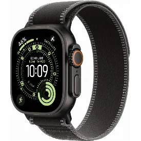 Часы Apple Watch Ultra 3 49 мм, Black Titanium Case with Black/Charcoal Trail Loop (S/M)