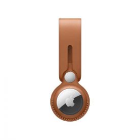 Брелок для Apple AirTag Leather Loop, Saddle Brown