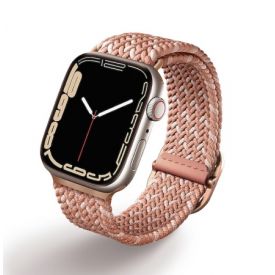 Ремешок Uniq Aspen DE Strap Braided для Apple Watch 41/40/38 мм, Pink, розовый