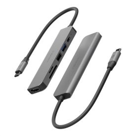 Адаптер EnergEA AluHUB HD3 6-in-1 USB-C 60W, серый