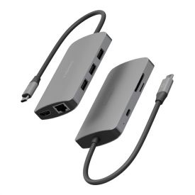 Адаптер EnergEA AluHUB HD Pro2 8-in-1 USB-C 100W, серый