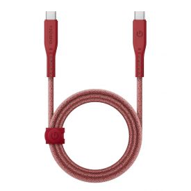 Кабель EnergEA Flow USB 2.0, USB-C to USB-C 480MBPS, 240W 1.5м, красный