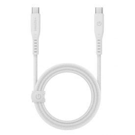 Кабель EnergEA Flow USB 2.0, USB-C to USB-C 480MBPS, 240W 1.5м, белый