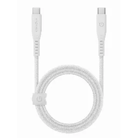 Кабель EnergEA Flow USB 2.0, USB-C to USB-C 480MBPS, 240W 1.5м, белый