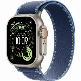 Часы Apple Watch Ultra 3 49 мм, Titanium Case with Blue/Bright Blue Trail Loop (S/M)