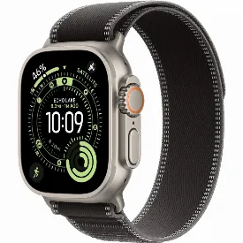 Часы Apple Watch Ultra 3 49 мм, Titanium Case with Black/Charcoal Trail Loop (S/M)