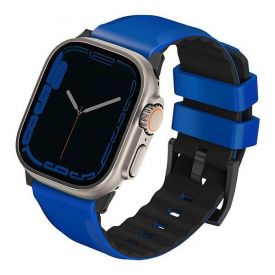 Ремешок Uniq LINUS для Apple Watch 49/45/44/42 мм, Blue, синий