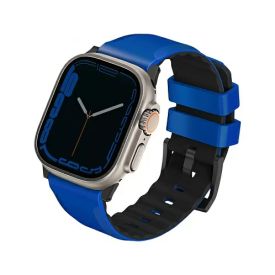 Ремешок Uniq LINUS Airosoft silicone для Apple Watch 49/45/44/42 мм, Blue, синий