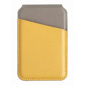 Кардхолдер-подставка Uniq LYDEN DS MagSafe, желтый/серый