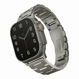 Ремешок Uniq OSTA для Apple Watch 49/45/44/42 мм, Titanium, серебристый