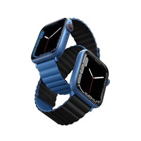 Ремешок Uniq REVIX для Apple Watch 49/45/44/42 мм, Blue/Black, синий/черный