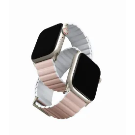 Ремешок Uniq Revix Premium Edition для Apple Watch 49/45/44/42 мм, Pink/White, розовый/белый
