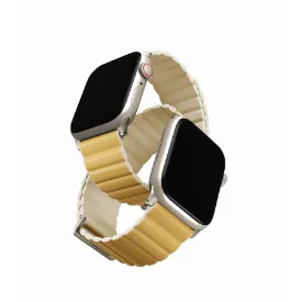 Ремешок Uniq Revix Premium Edition для Apple Watch 49/45/44/42 мм, Yellow/Ivory, желтый/бежевый