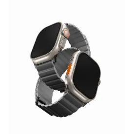 Ремешок Uniq Revix Premium Edition для Apple Watch 49/45/44/42 мм, Charcoal/Ash Grey, серый