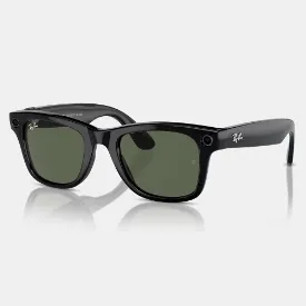 Смарт очки Ray Ban Glass Wayfarer RW4006 Shiny Black/Green (M)