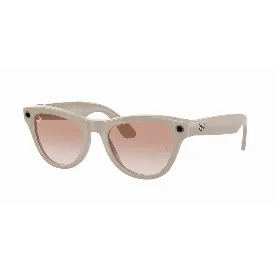 Смарт очки Ray-Ban Skyler RW4010, Shiny Chalky Gray/Gradient Cinamon Pink (L)