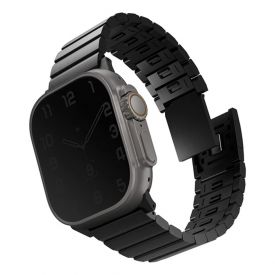 Ремешок Uniq Strova MAG для Apple Watch 49/45/44/42 мм, Black, черный