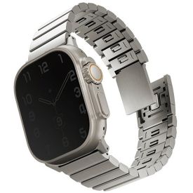Ремешок Uniq Strova MAG для Apple Watch 49/45/44/42 мм, Titan, титан