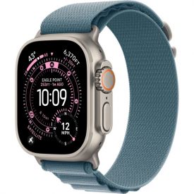 Часы Apple Watch Ultra 3 49 мм, Natural Titanium Light Blue Alpine Loop S