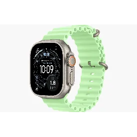 Часы Apple Watch Ultra 3 49 мм, Titanium Case with Neon Green Ocean Band