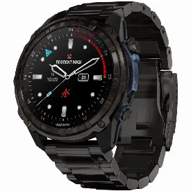 Garmin Descent Mk3i, Carbon Gray DLC Titanium with  Titanium Band, 51 мм, Black, черный