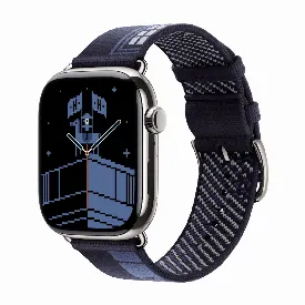 Умные часы Apple Watch Hermes Series 11 46 мм, Silver Titanium Case Bleu Nuit Faubourg Party