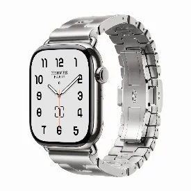 Умные часы Apple Watch Hermes Series 11 46 мм, Silver Titanium Case Satine Grand H Band, M