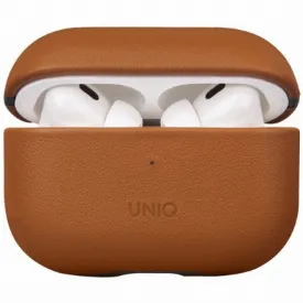 Чехол Uniq Terra Genuine Leather для AirPods Pro 2, Toffee Brown, коричневый