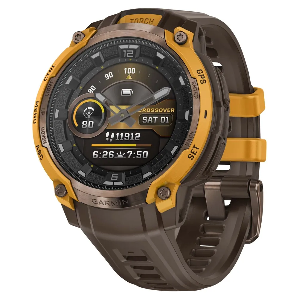 Garmin Instinct Crossover AMOLED Bronze/Sunburst, коричневый