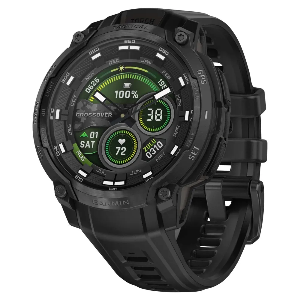 Garmin Instinct Crossover AMOLED Tactical Edition Black, черный