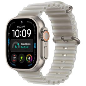 Часы Apple Watch Ultra 4 49 мм, Natural Titanium Translucent Gray Ocean Band