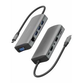 Адаптер EnergEA AluHUB Max 11-in-1 USB-C 100W, серый
