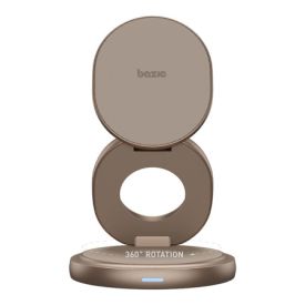 Беспроводное зарядное устройство EnergEA Bazic GoMag GYRE 3-in-1 15W, Gold, золотой