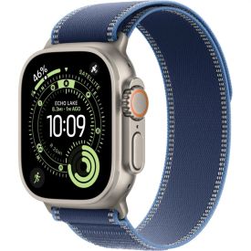 Часы Apple Watch Ultra 3 49 мм, Titanium Case with Blue/Bright Blue Trail Loop (S/M)