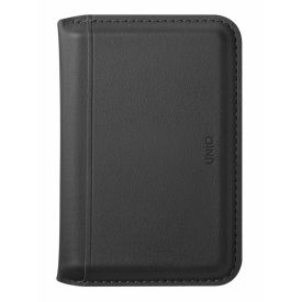 Кардхолдер-подставка Uniq LYDEN DS RFID-blocking MagSafe, черный/серый